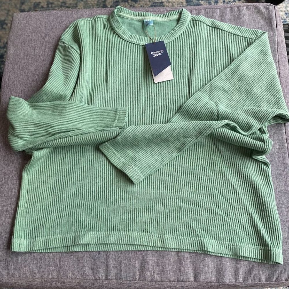 Reebok Men's Standard Natural Dye Crewneck Waffle Sweater, Small - Picture 6 of 6